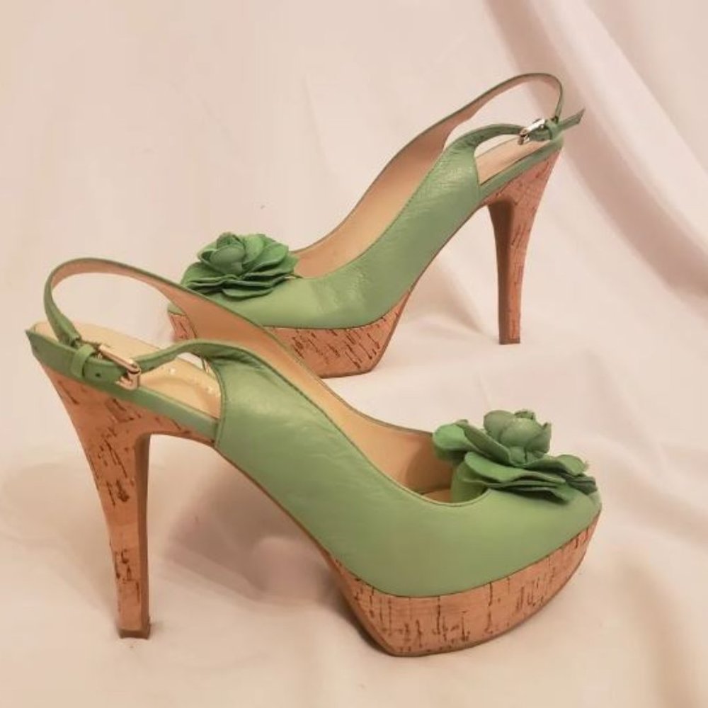 Floral Peep Toe Sling backs